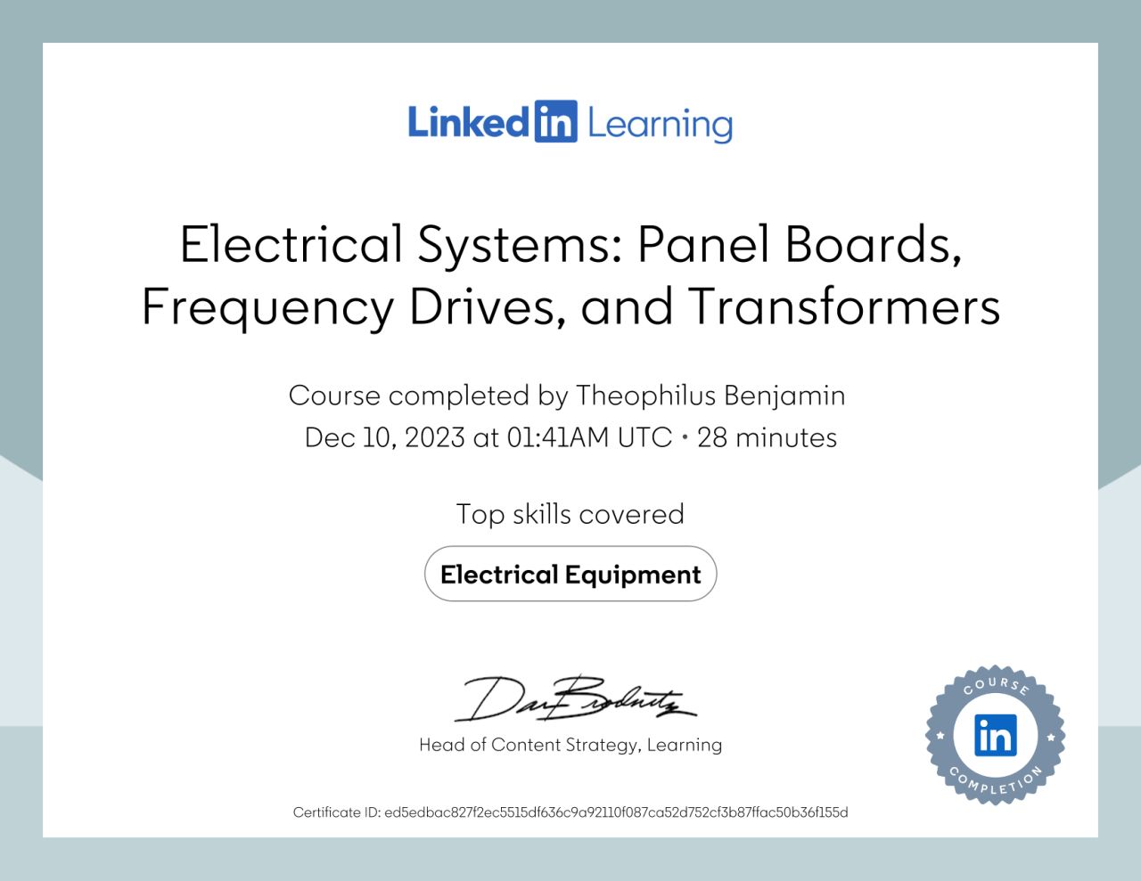 Electrical Systems Panel Boards Frequency Drives, and Transformers